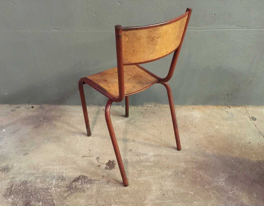 ensemble-4-chaises-ecole-vintage-rouge-mullca-5francs-4