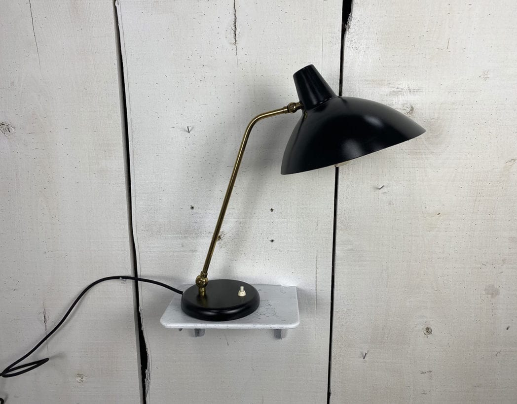 lampe de garage atelier R.G Levallois patine d'origine