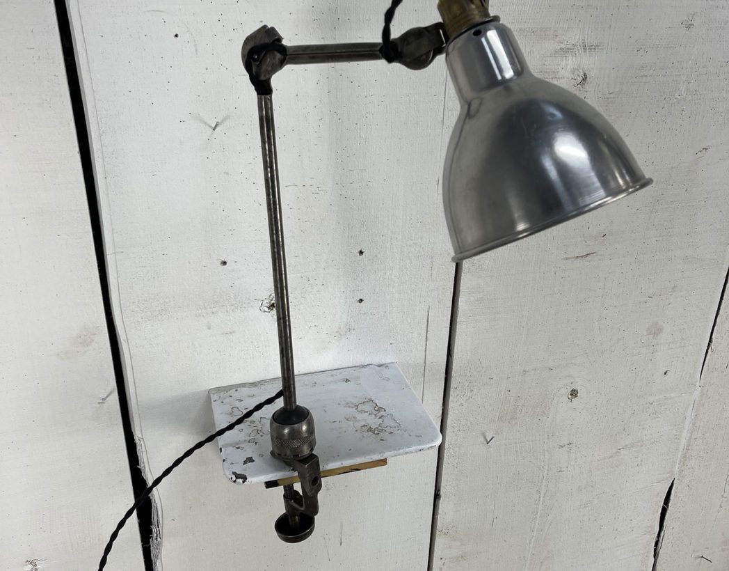 Petite lampe à pince d'atelier des années 30