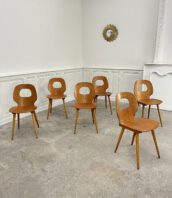 chaises alouette baumann miel mobilier vintage 1 172x198 - Série de 6 chaises de bistrot Baumann "alouette"