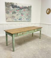 table ferme patine verte Jouques table bois mobilier vintage 5Francs 1 172x198 - Grande table de ferme patine verte