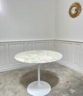 petite table marbre vintage 70 esprit saarinen 5francs 1 172x198 - Petite table ronde en marbre