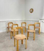 chaises bruno rey dietiker vintage bois design 5francs 2 172x198 - Suite de chaises vintage Bruno Rey pour Dietiker